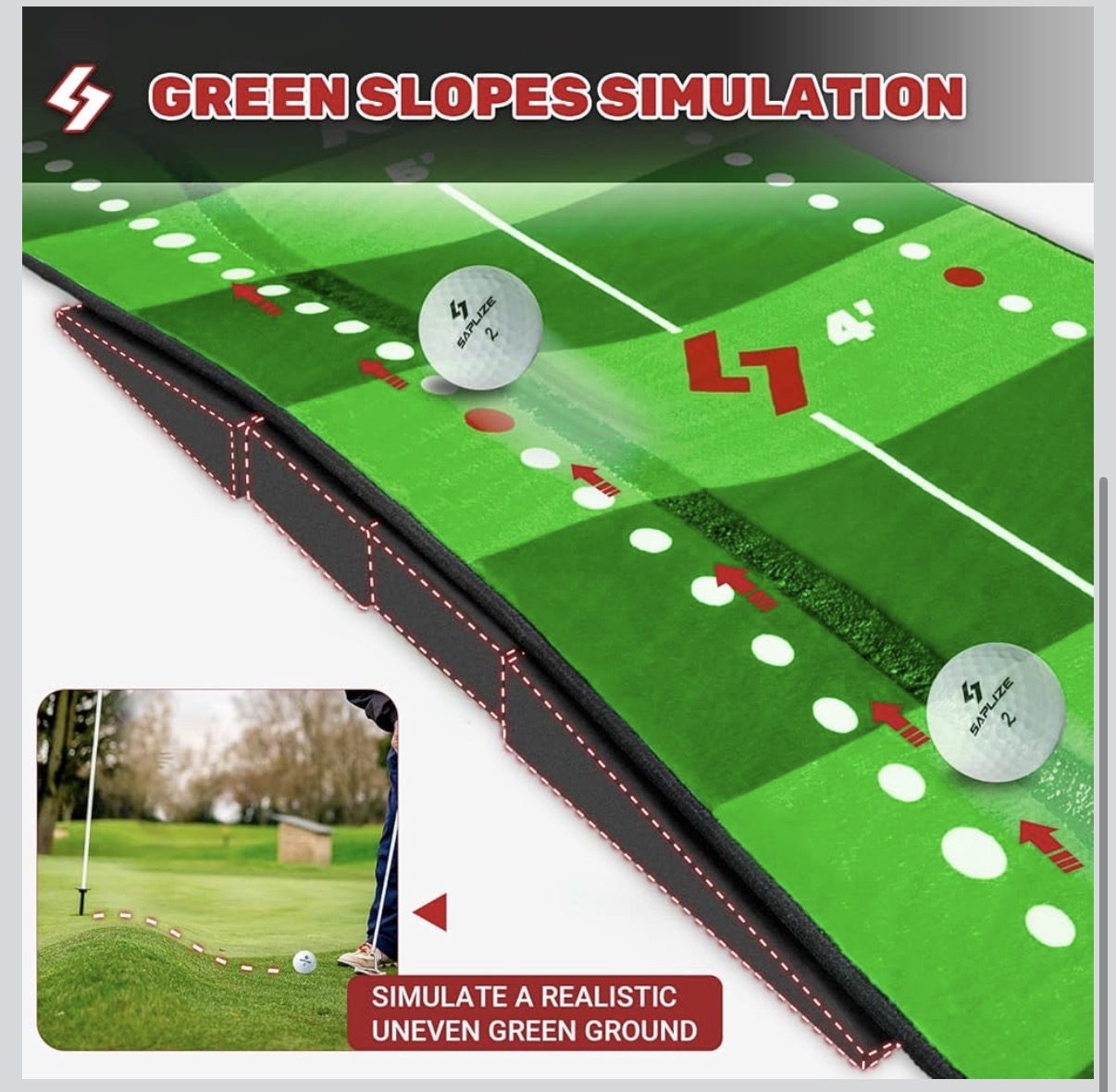 Putting Mat with training slope